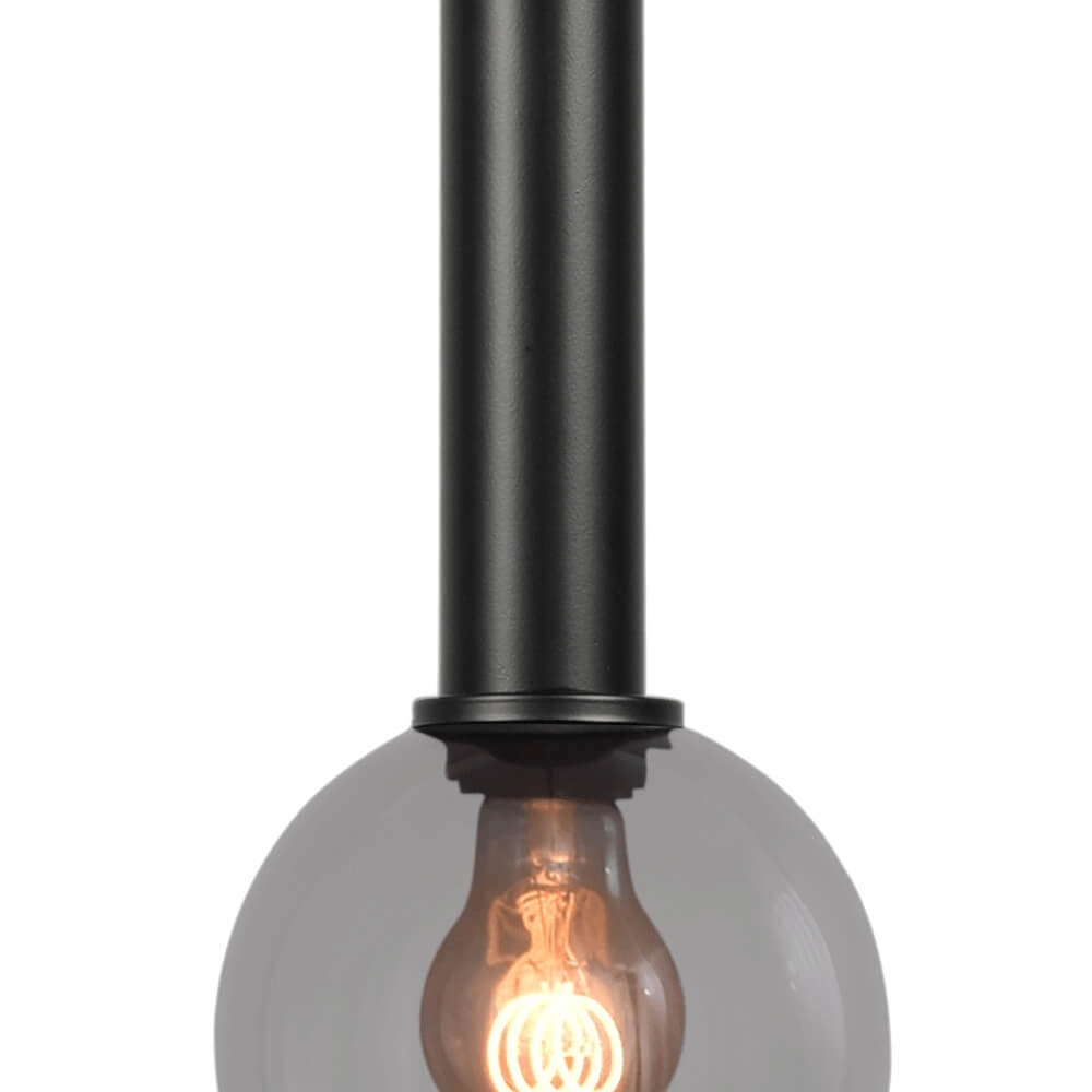 Hanglamp Ø 15cm Bella 2 Zwart met smoke glas Masterlight 8718121334271