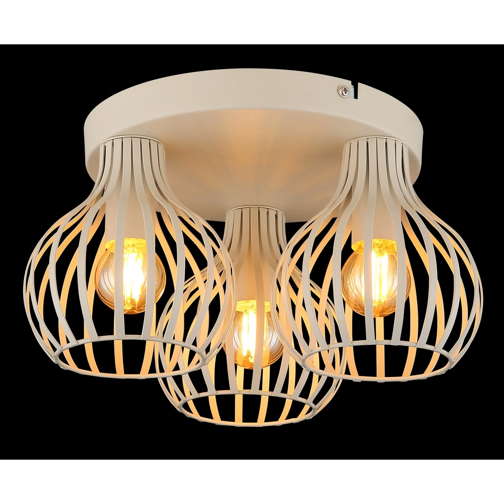 Plafondlamp 3-lichts Mateo zand bruin Globo 9007371575244