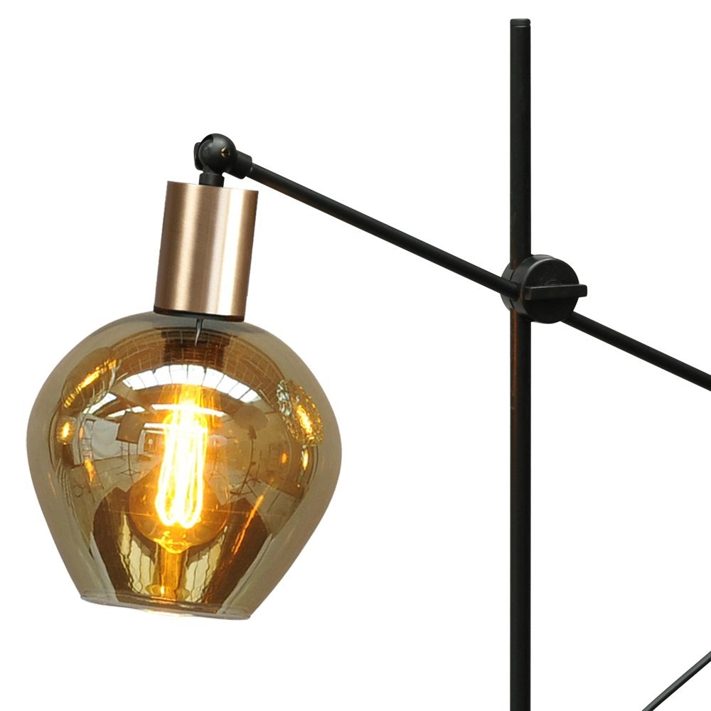 Zwarte tafellamp met goud Bounty met glas Masterlight 8718121246819