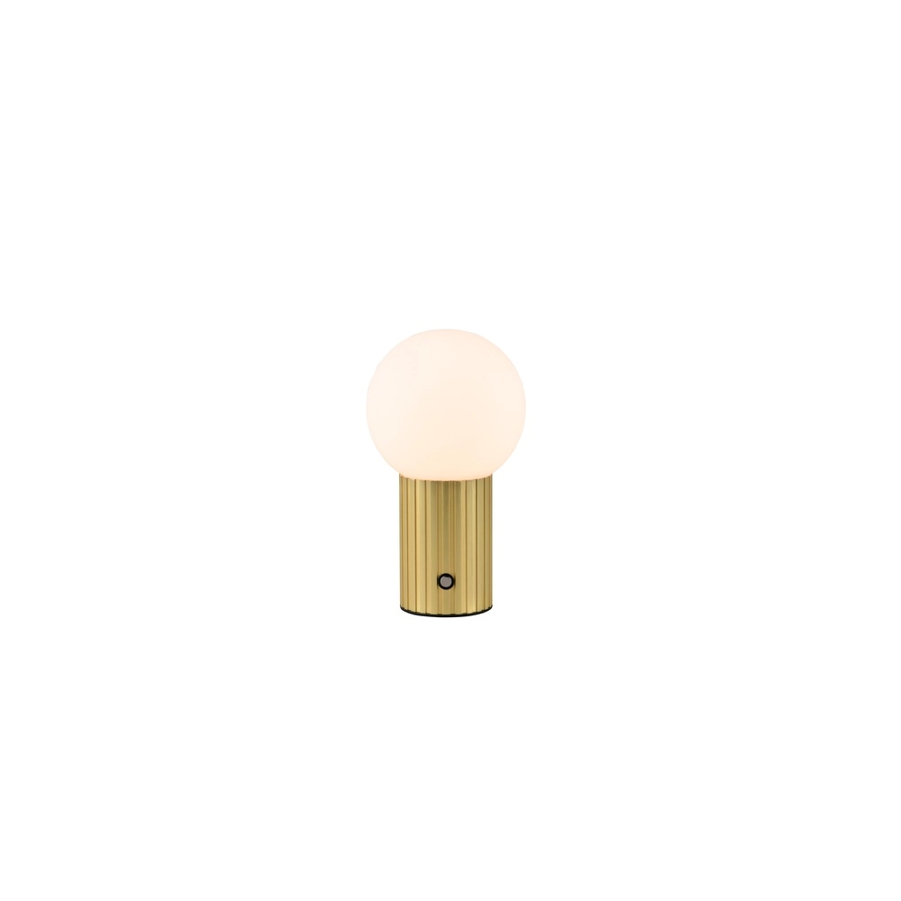 Oplaadbare tafellamp Tauris goud met wit