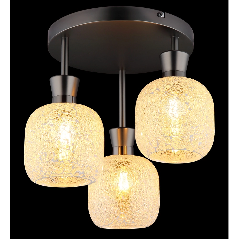 3-lichts plafondlamp Brokana gunmetal Globo 9007371572465