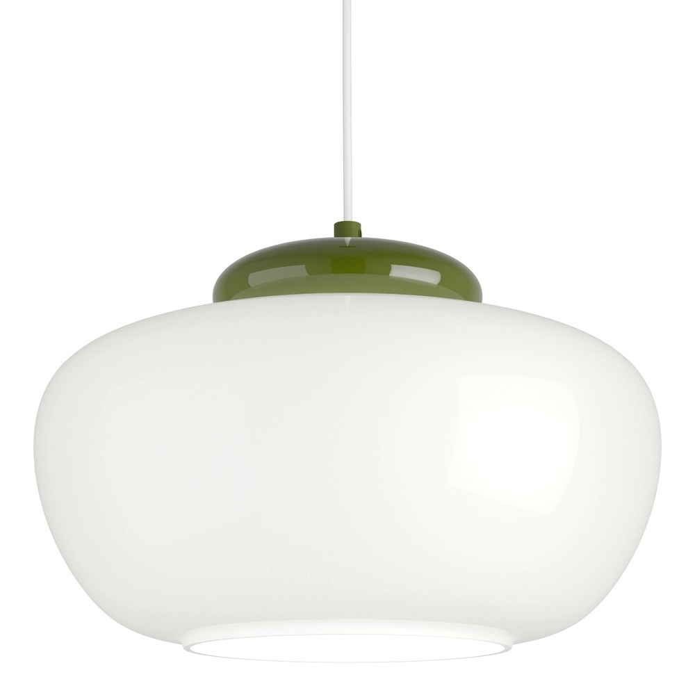 Design hanglamp Berardelli wit met groen Ø 30cm