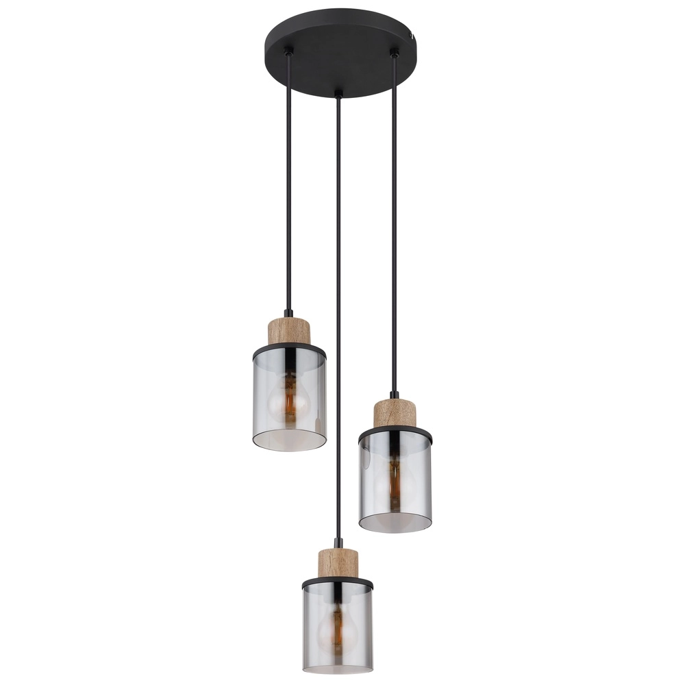 3-lichts hanglamp Reid rond zwart Globo 9007371457250