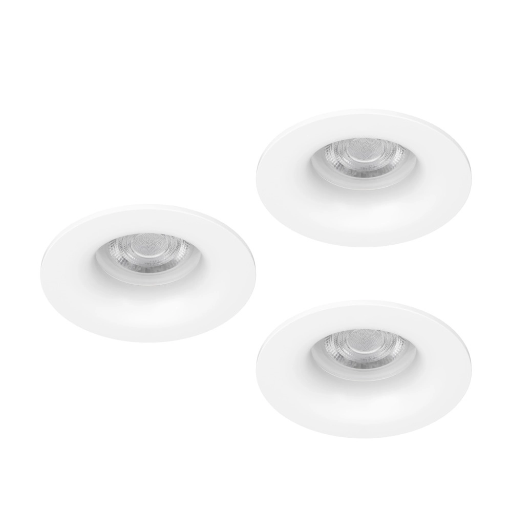 Set van 3 inbouwspots Salabate wit Ø 8,8cm IP65 Eglo 9008606358885