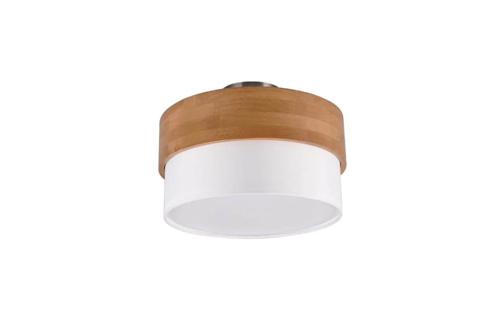 Ø 30cm plafondlamp Seasons hout met wit