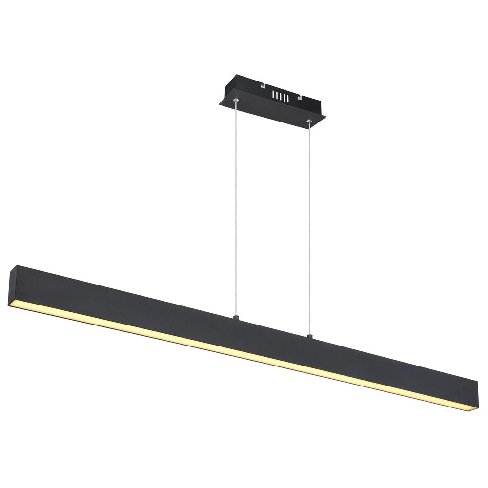 Strakke hanglamp Verena zwart 121cm