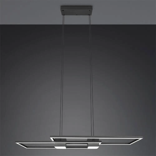 Led hanglamp kantoor Albany zwart Trio 4017807610345