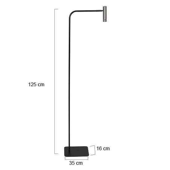 Vloerlamp Lumo zwart met nikkel Steinhauer 8712746184648