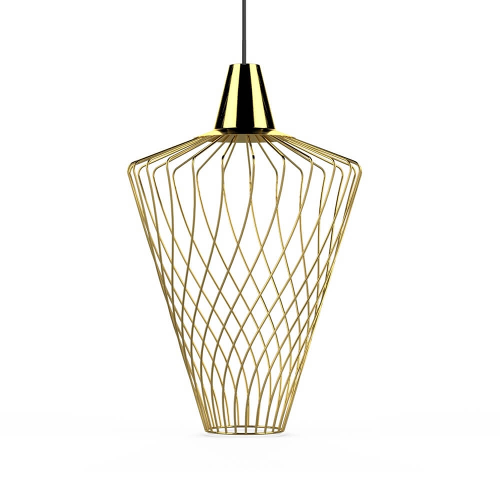 Ø 30cm draadlamp Wave goud