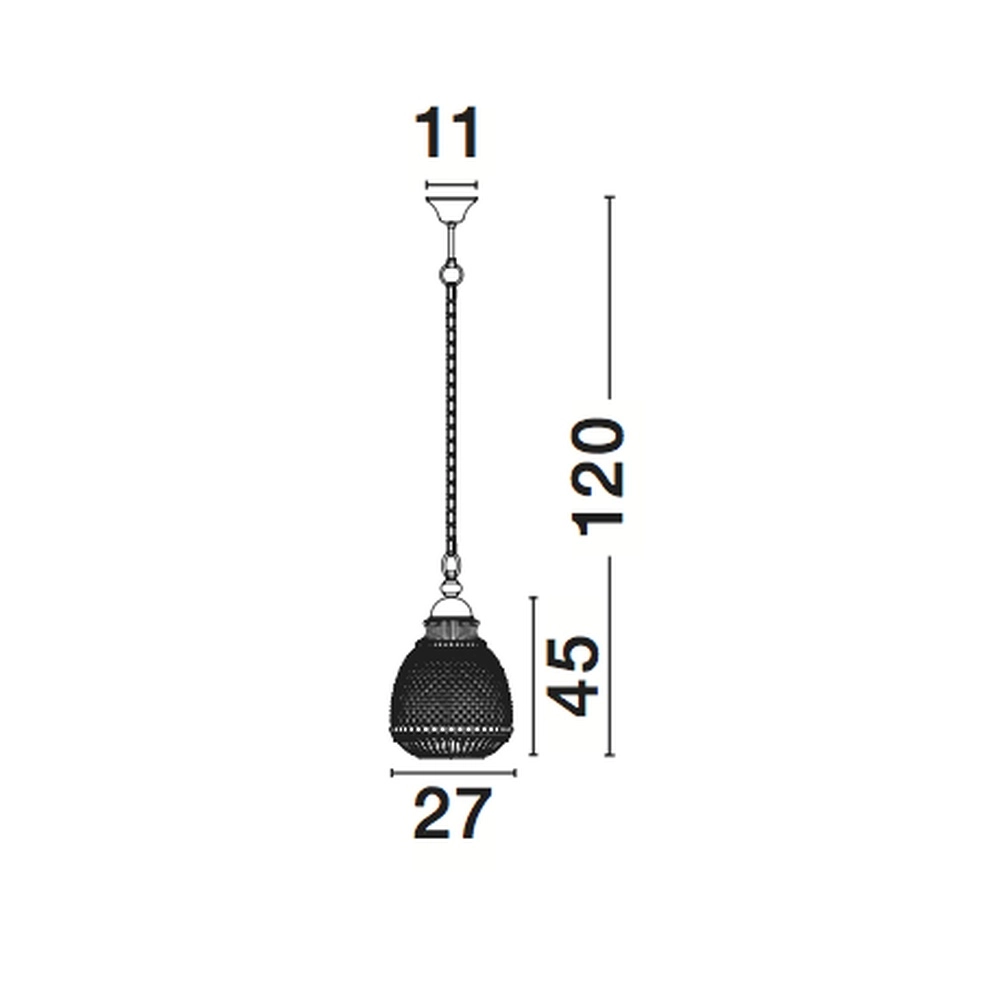 Hanglamp Toulon amber glas Lyora 5212017411730