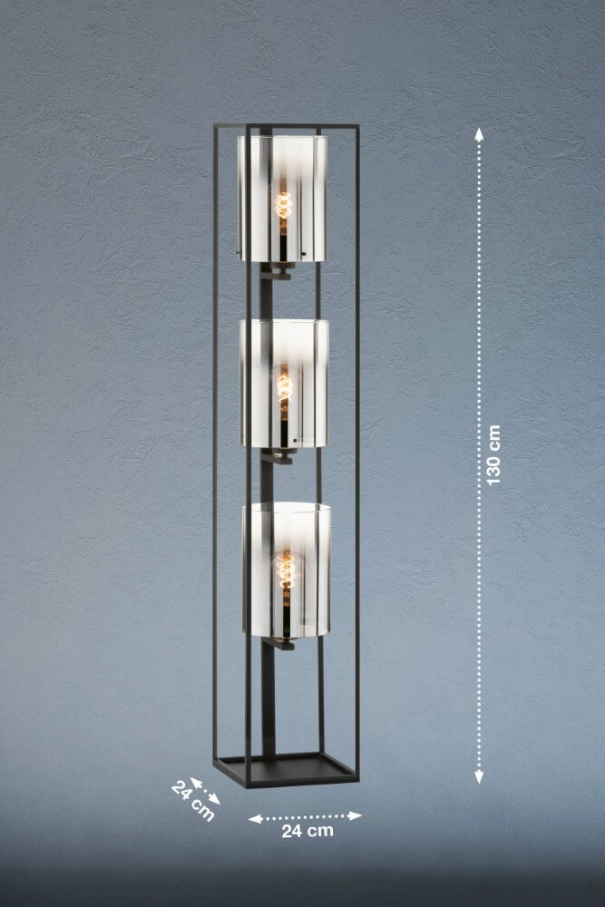 Vloerlamp Samu smoke glas Fischer & Honsel 4003694404198