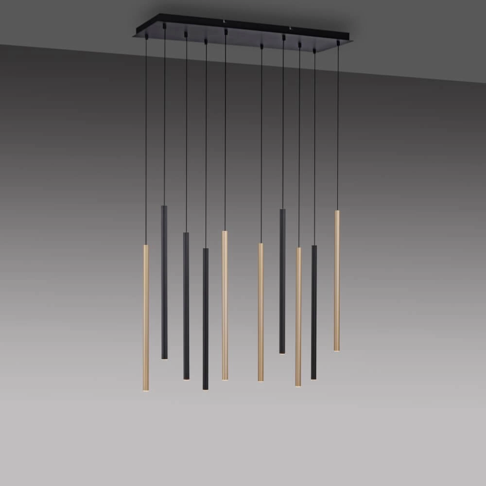 Unieke hanglamp Flute 10-lichts Paul Neuhaus 4012248374788