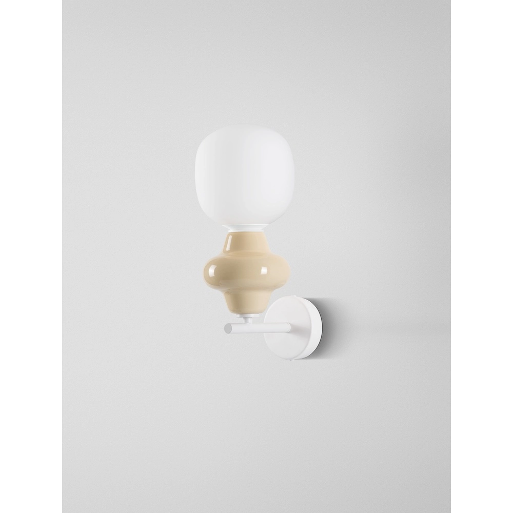 Wandlamp Clio geel keramiek met wit glas Lyora 5212017461377