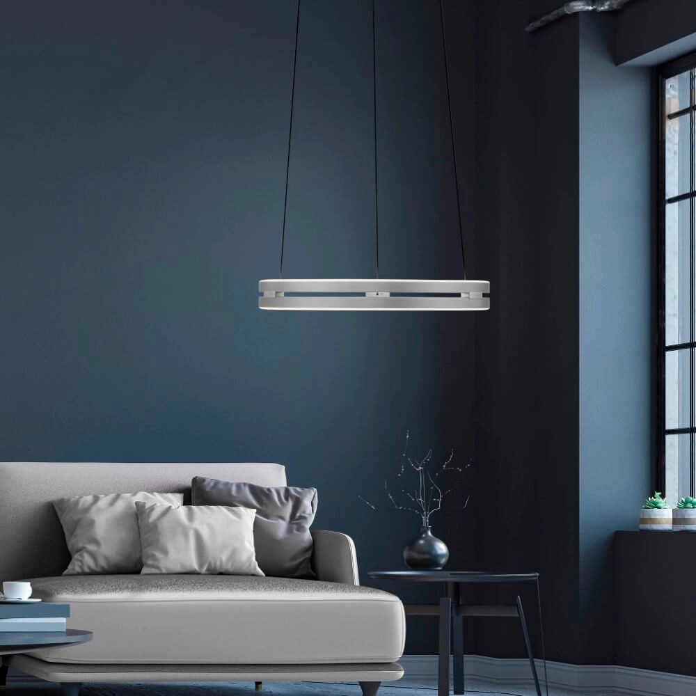 Strakke hanglamp Pure E-Loop aluminium Paul Neuhaus 4012248372272