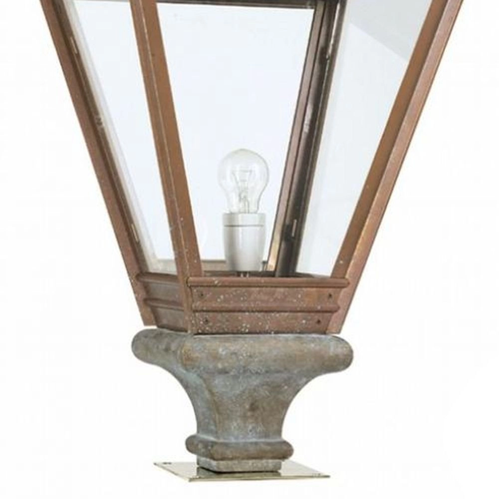 Nostalgische lantaarnlamp Jan vd Heijden 100cm koperbruin KS verlichting 8714732144704
