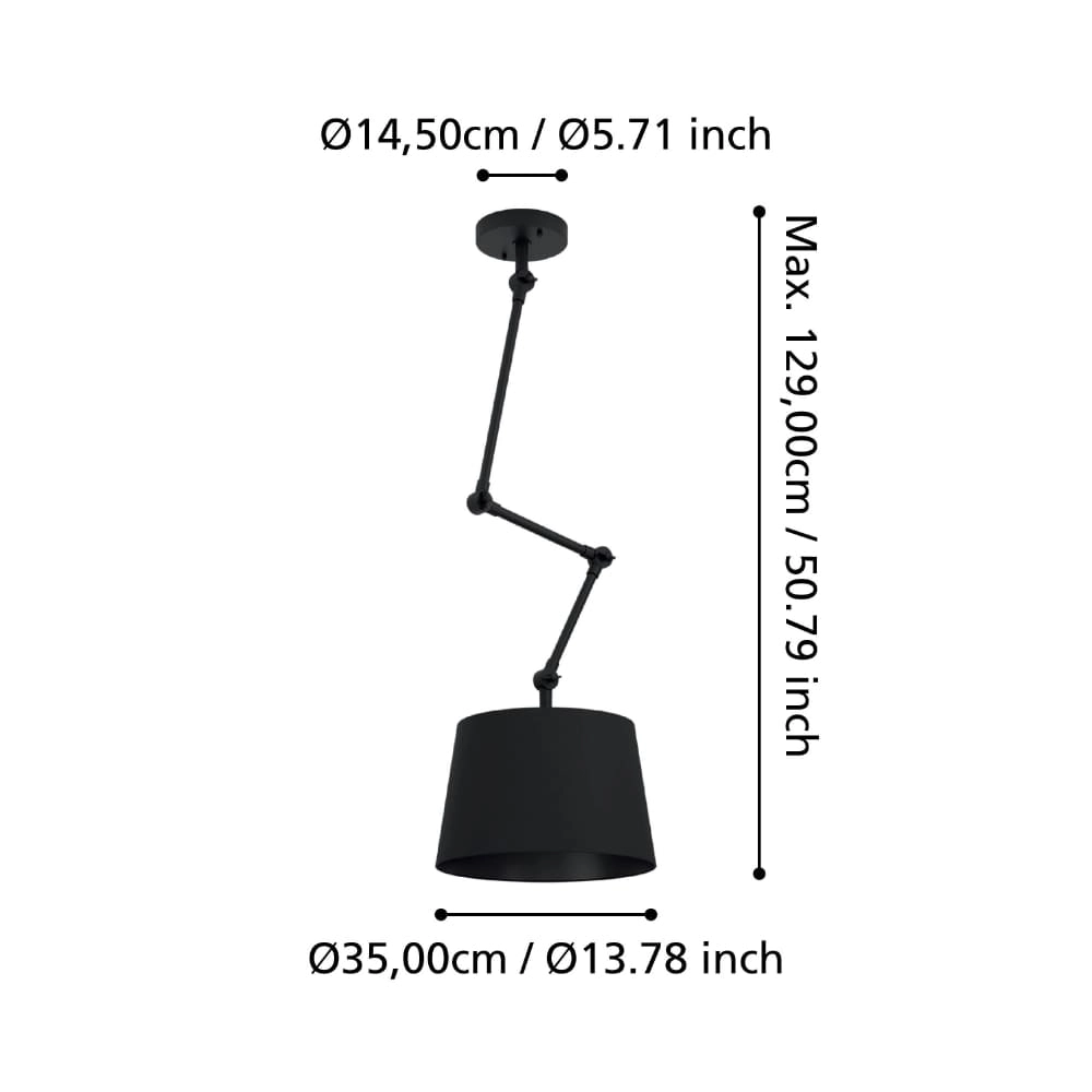 Hanglamp verstelbaar Pistunio zwart Stars of Light 9008606238033