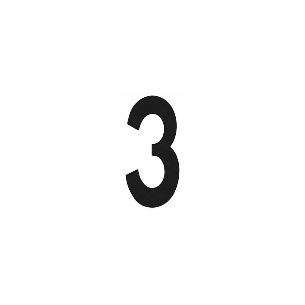 Huisnummer 3 Numbra zwart