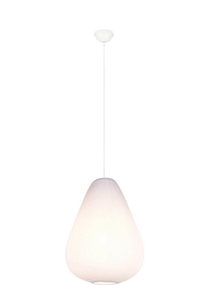 Witte design hanglamp Janine Ø 48cm