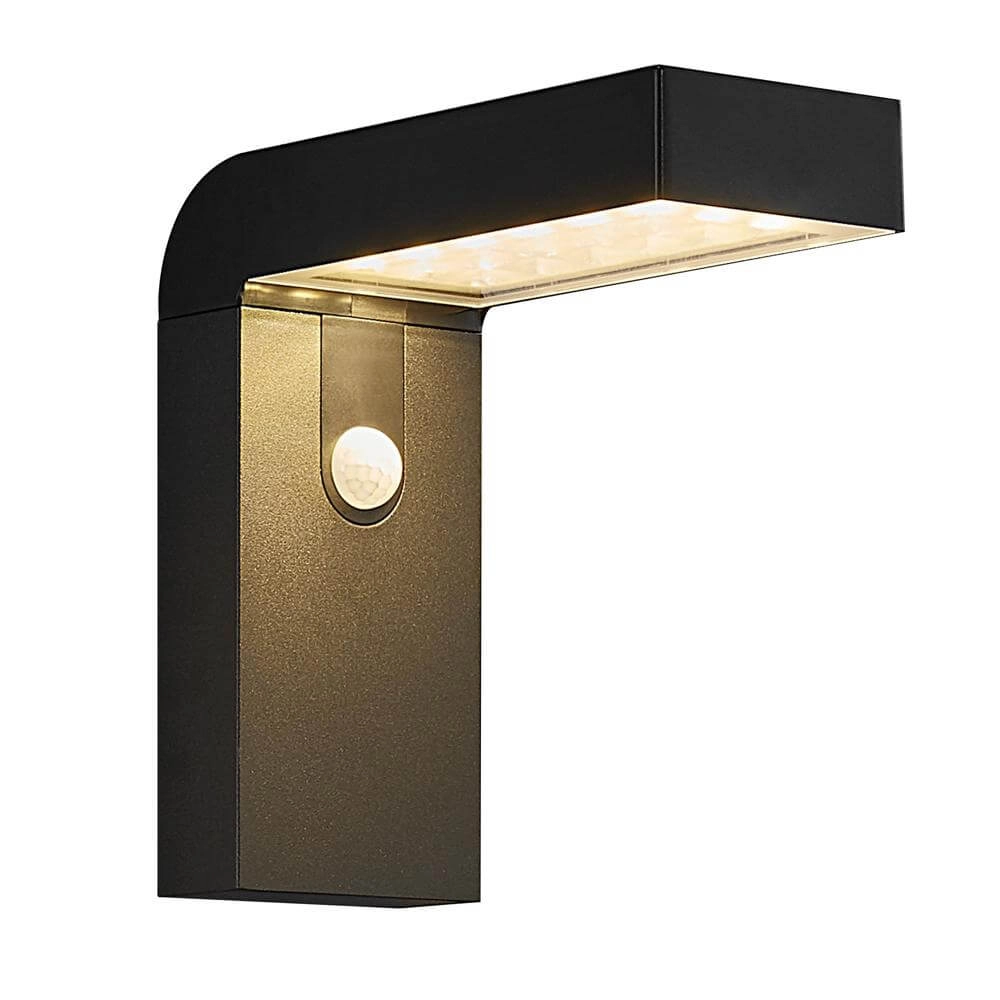 Solar muurlamp Alya zwart