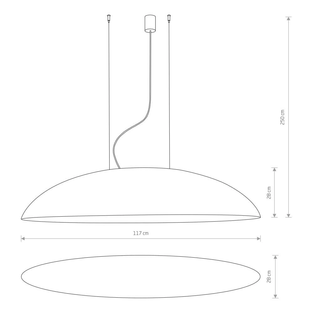 XXL hanglamp Canoe ovaal 117cm Lyora 5903139792790