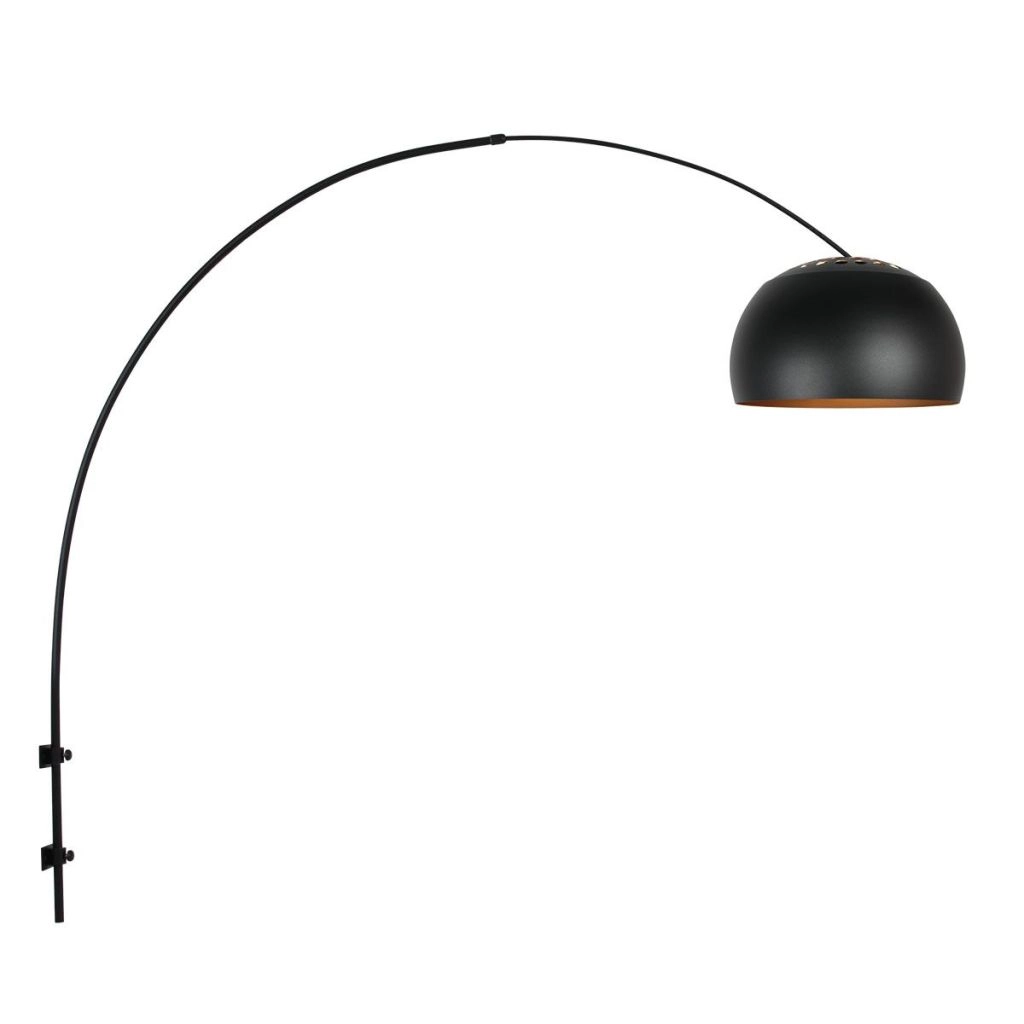 Zwarte wandlamp Globe Black
