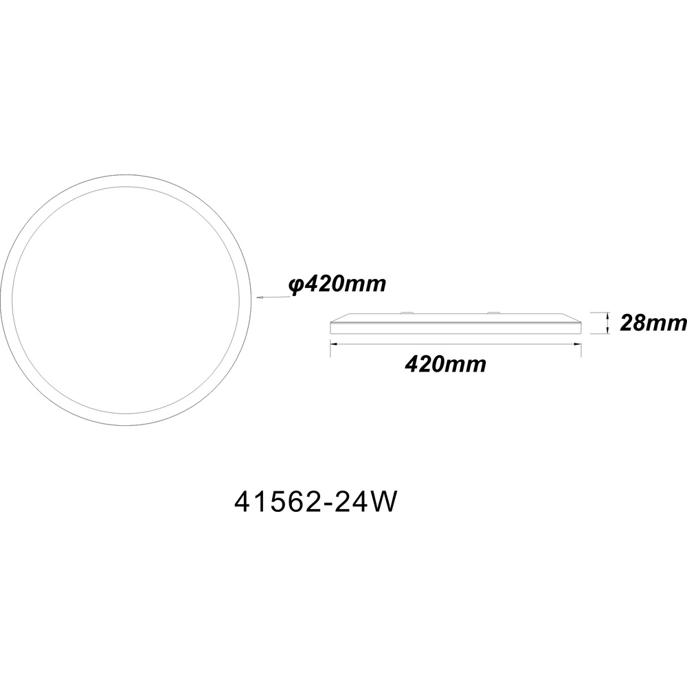 Plafonniere Sapana Ø 42cm wit Globo 9007371408405