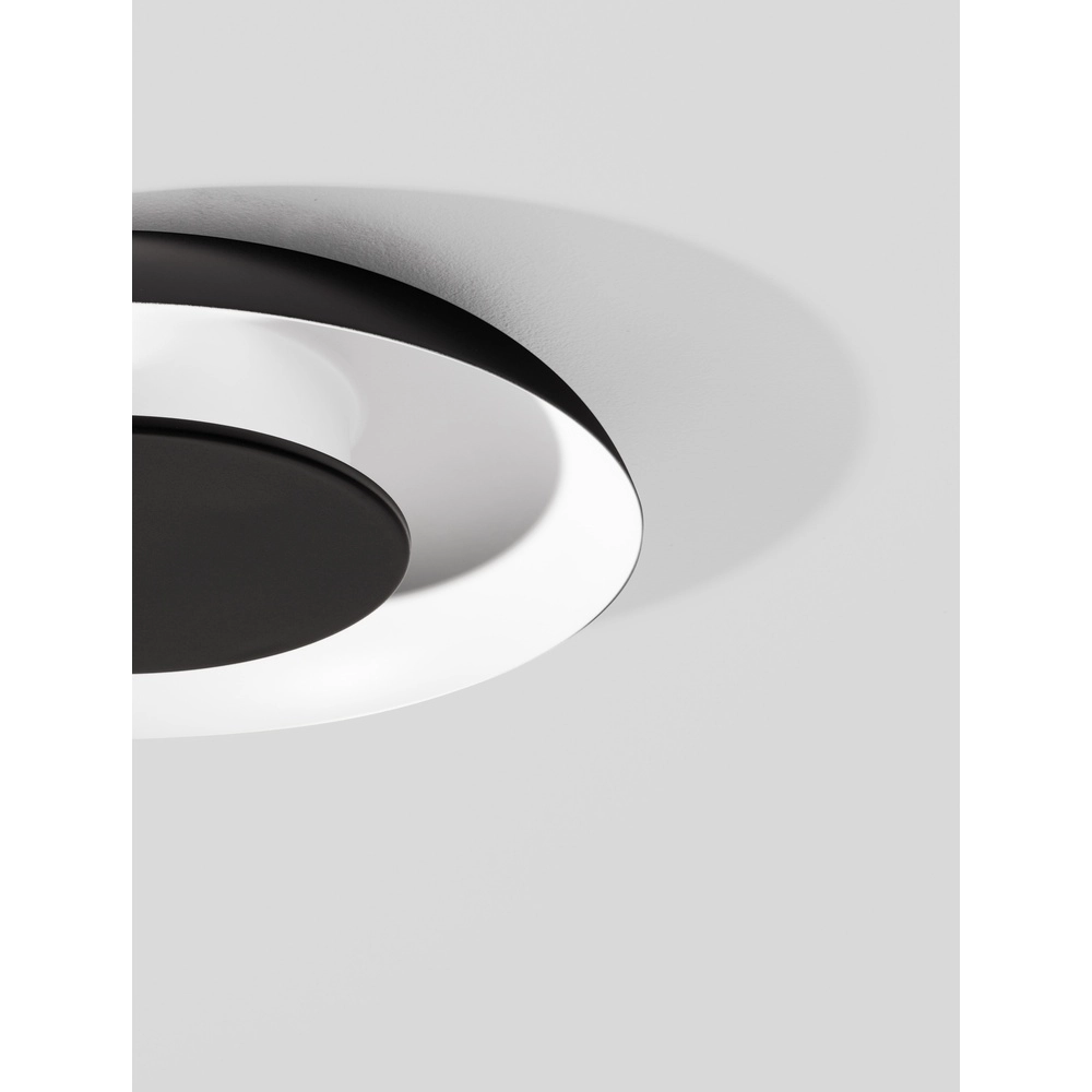 Design plafondlamp Epos Ø 40cm zwart met wit Lyora 5212017463173