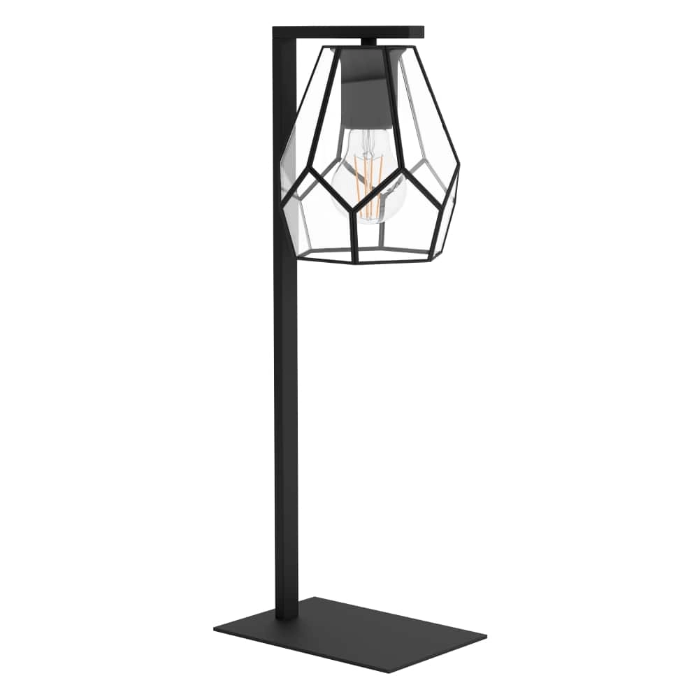 Tafellamp Mardyke zwart met glas
