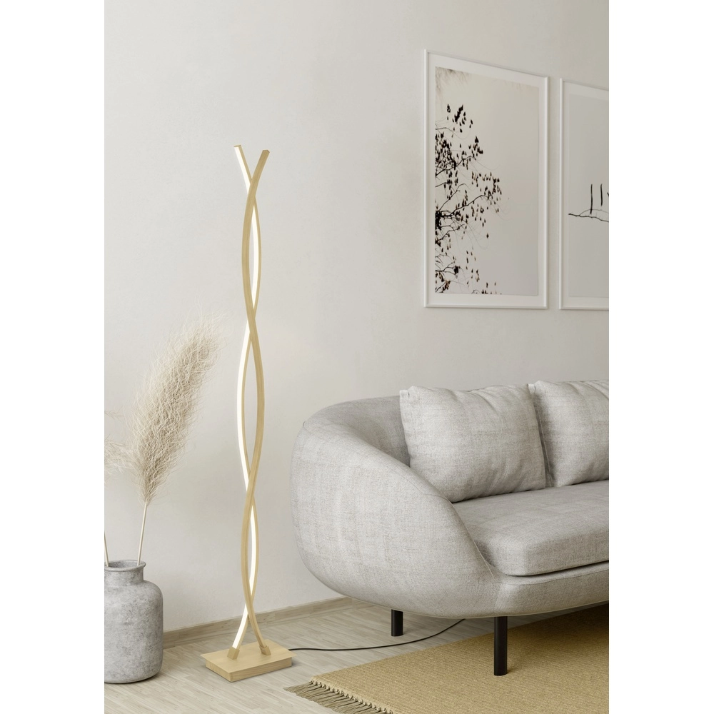 Houtlook led vloerlamp Lasana 4 143cm Eglo 9008606310333