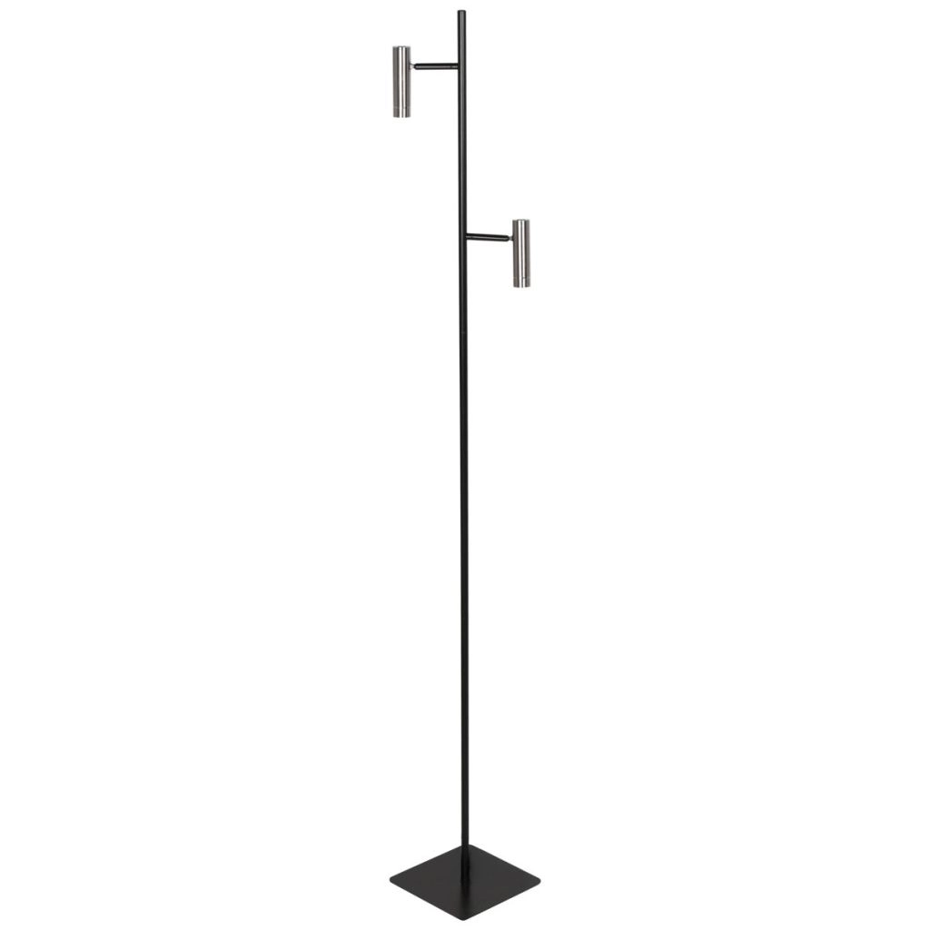 Vloerlamp 2-lichts Lumo zwart met nikkel Steinhauer 8712746184679