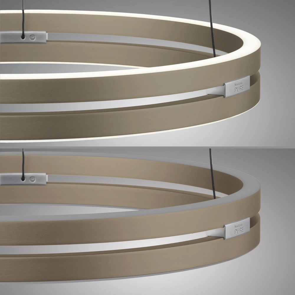 Kantoor hanglamp Pure E-Loop bronce - Ø 50cm Paul Neuhaus 4012248398357