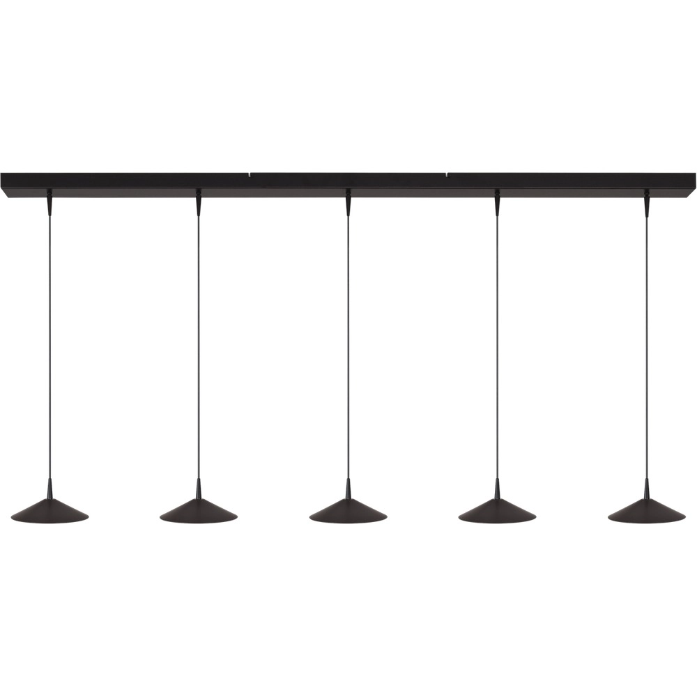 5-lichts hanglamp Ceppo zwart Ø 18cm