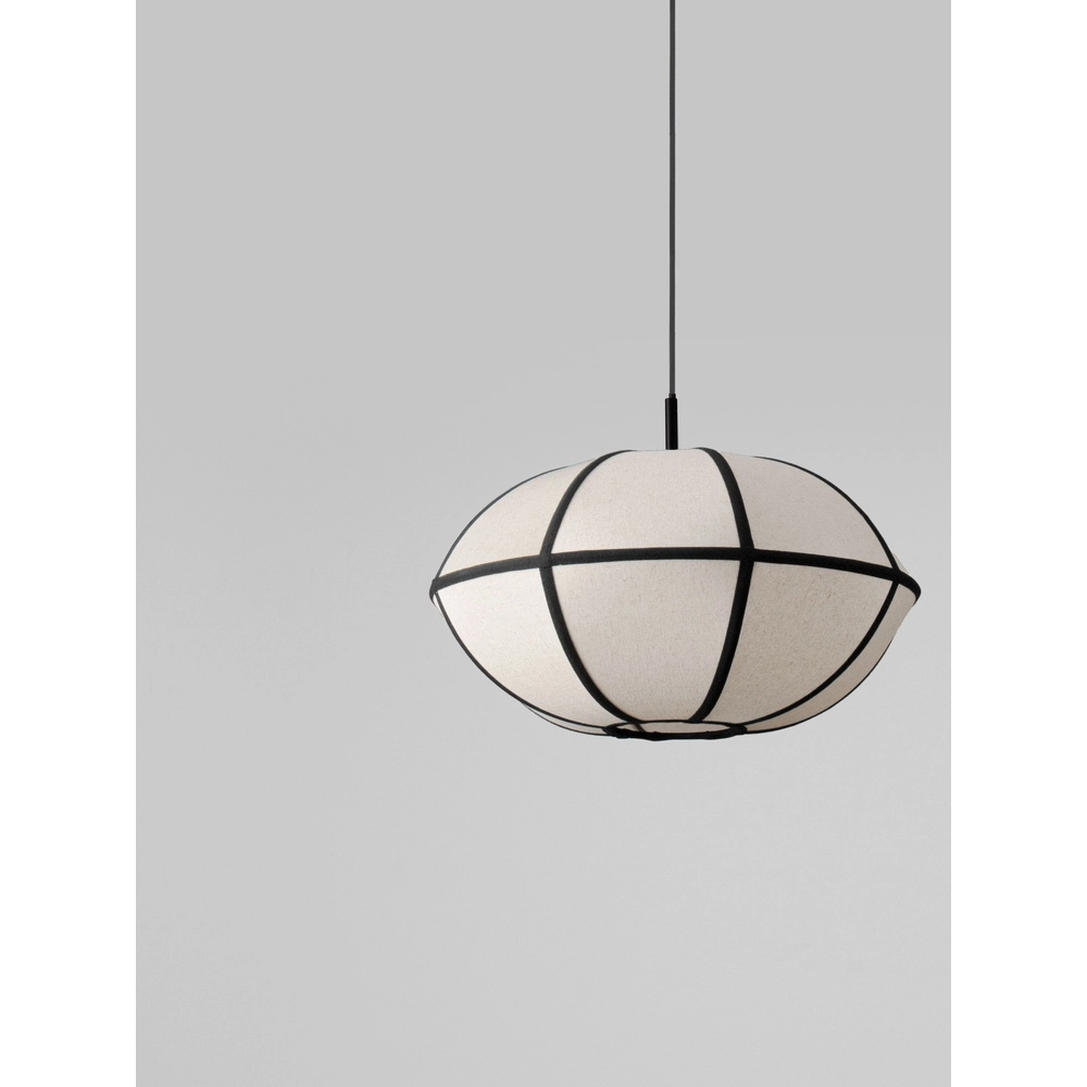 Hanglamp Brera zwart met wit Ø 45cm Lyora 5212017493569