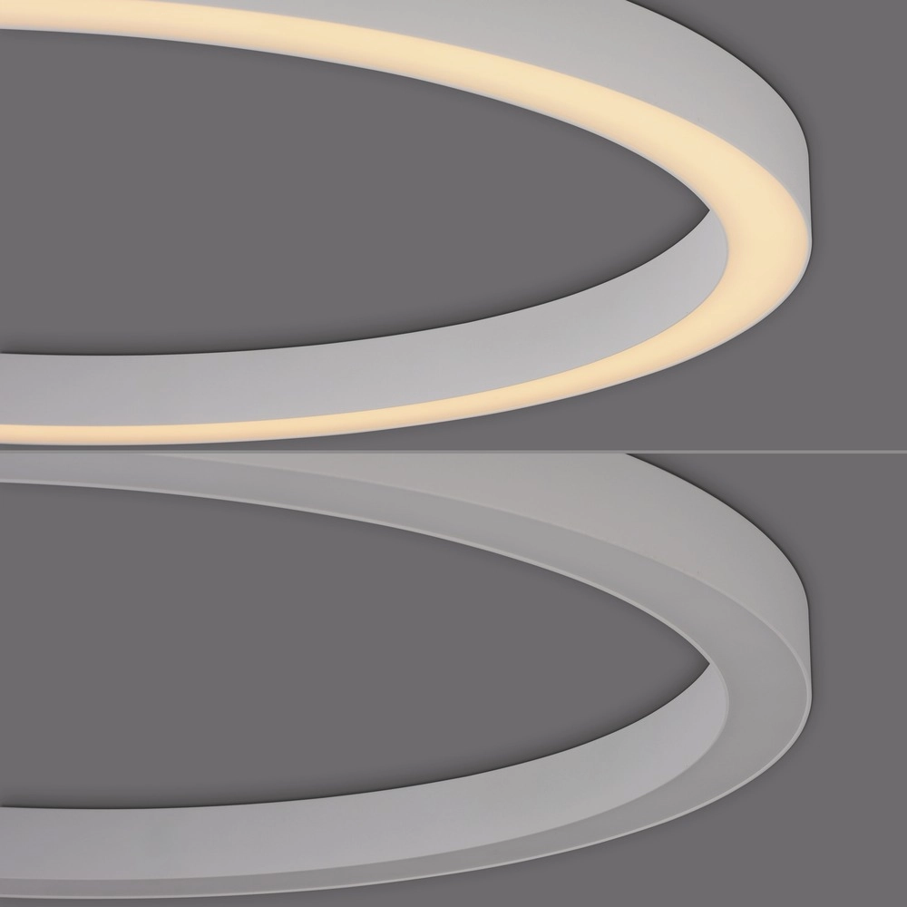 Strakke led plafondlamp Pure Lines Round Ø 70cm - wit Paul Neuhaus 4012248395813