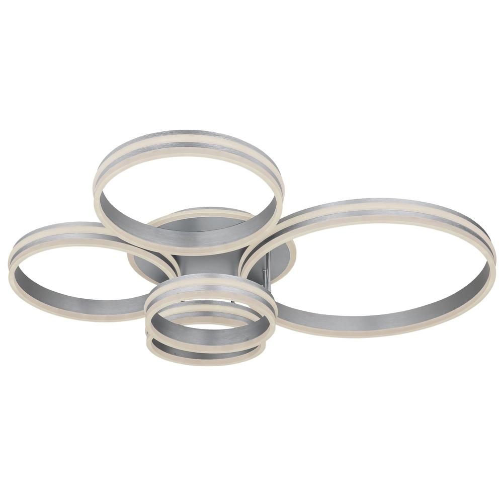 Plafondlamp Rubio grijs 5 ringen Globo 9007371422913