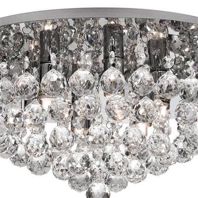 Plafond kroonluchter Hanna 45cm chroom met kristal Searchlight 5013874355478
