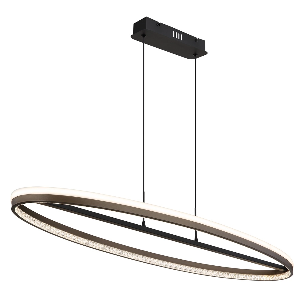 Design hanglamp Della ovaal zwart