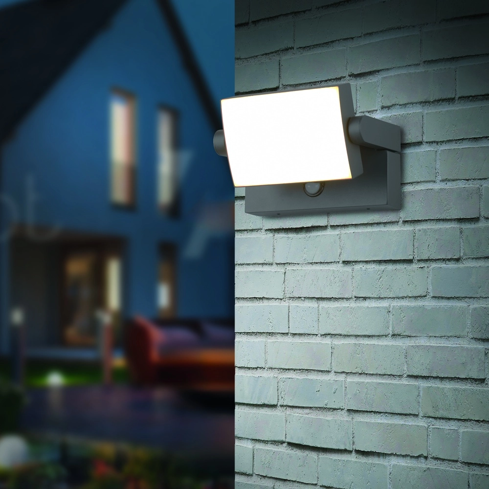 Richtbare wandlamp Kansas antraciet met sensor Trio 4017807603576
