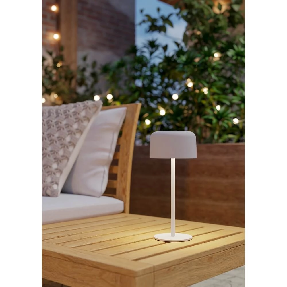 Strakke tafellamp Roccanova solar wit met usb Eglo 9008606355044