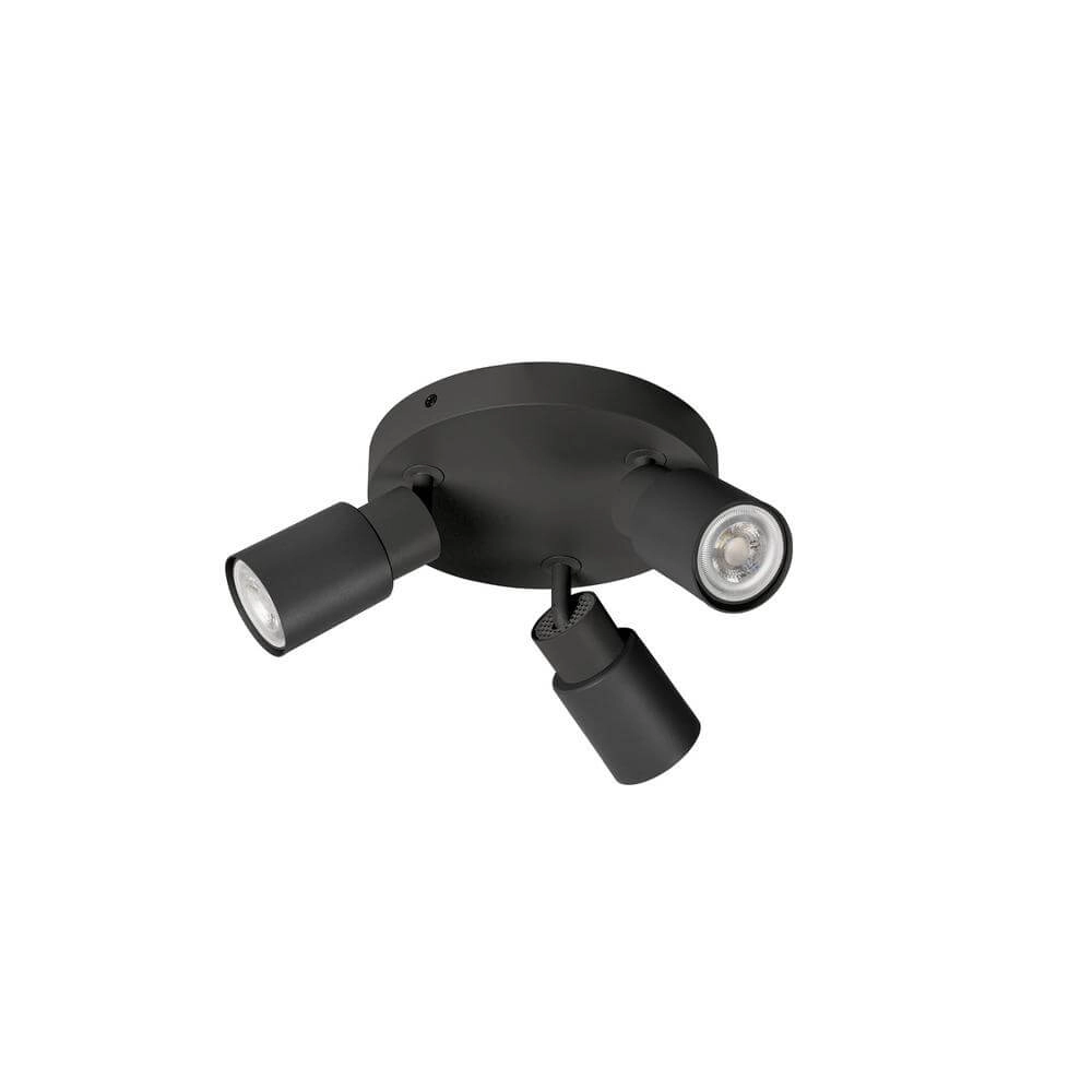 Ronde spot Puri 2.0 Tube zwart 3-lichts SLV 4024163293945