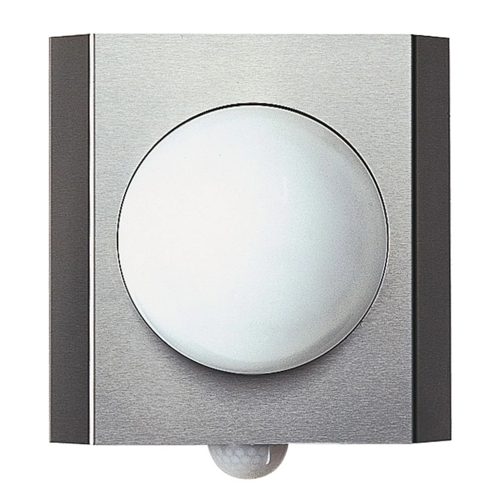 Rvs buitenlamp met sensor Quadrate Globe 27cm