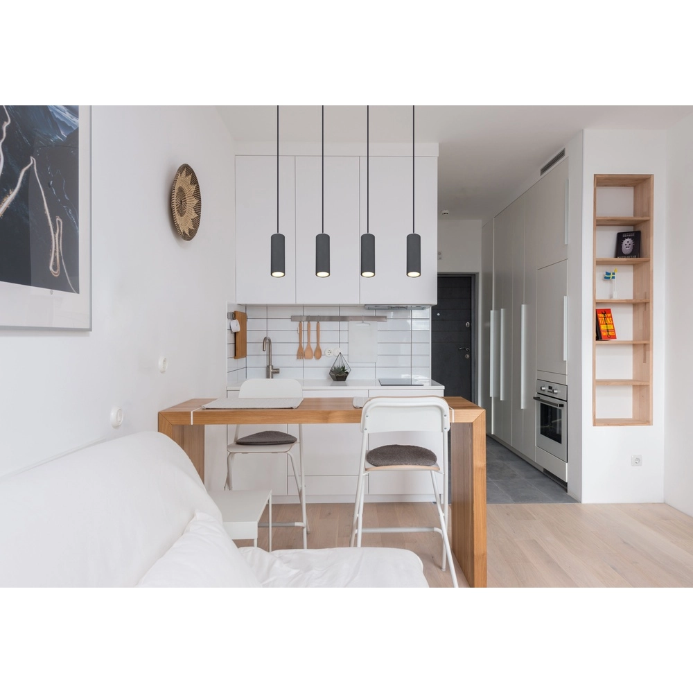 Hanglamp Robby 4-lichts hout Globo 9007371433544