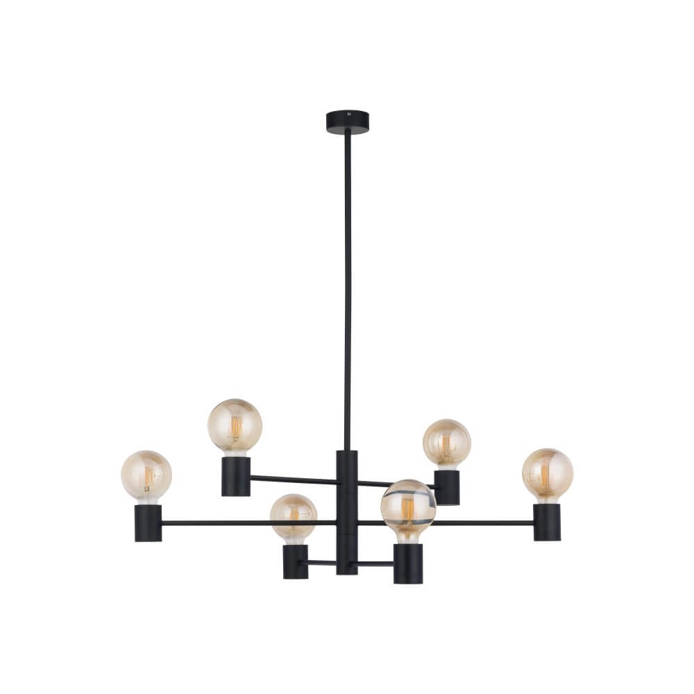 Zwarte hanglamp Radius 6-lichts Lyora 5903139793292
