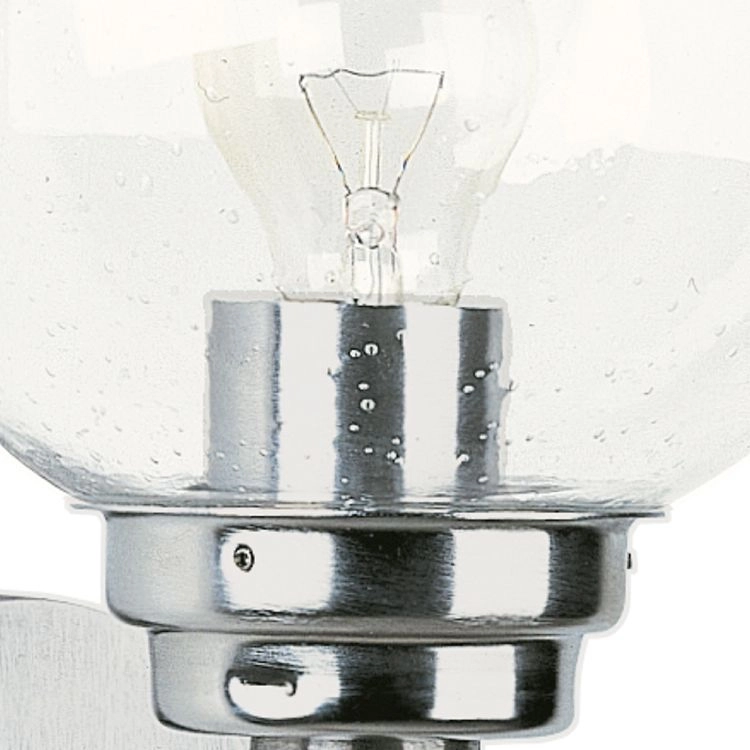 Rvs wandlamp Globe Clear RVS - 20cm Albert 4007235902266