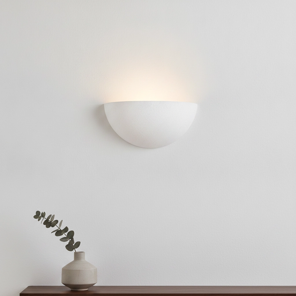 Ovale wandlamp Thalpos wit