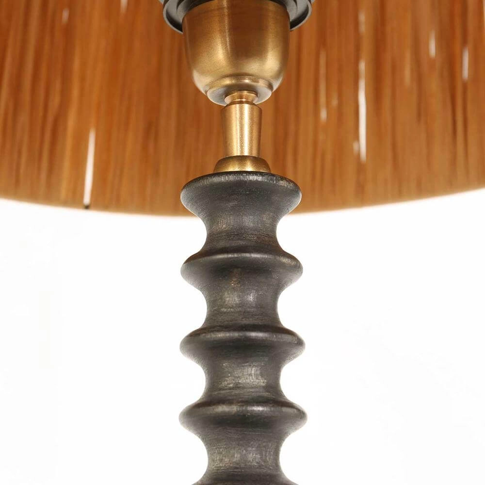 Unieke tafellamp Bois met strokleurige kap Steinhauer 8712746172560