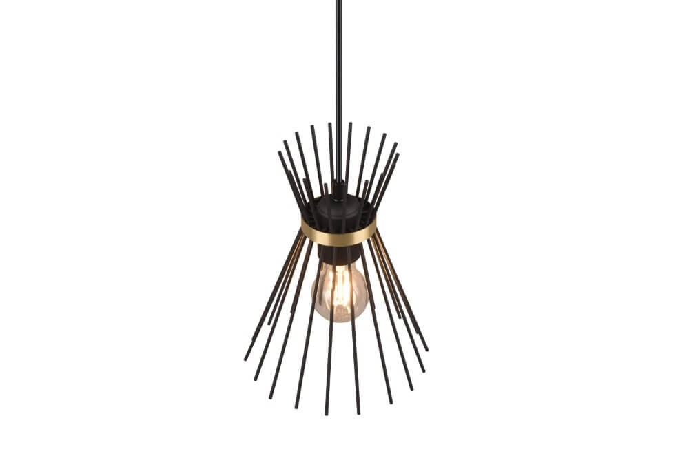 Hanglamp Rod design zwart Trio 4017807576788