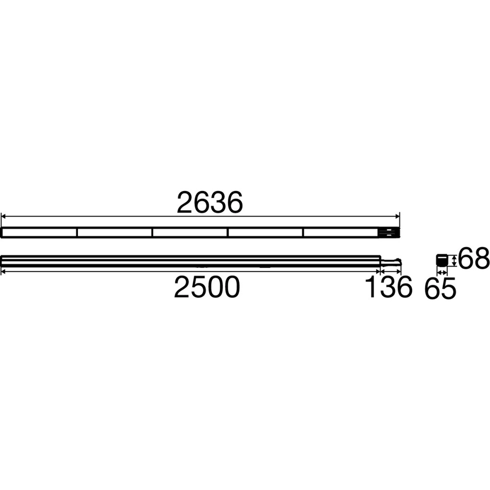 Industrielamp Easylight 250cm wit WB SLV 4024163306065