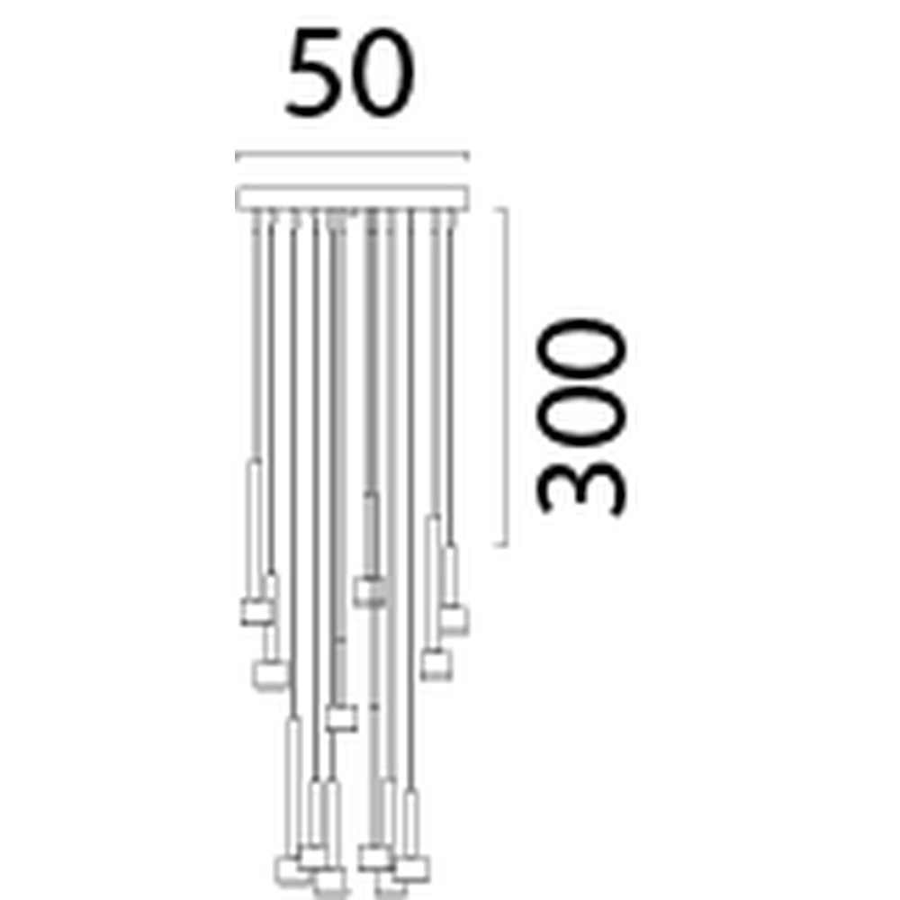 Led hanglamp Fabro 12-lichts - dappled oil Masterlight 8718121317106