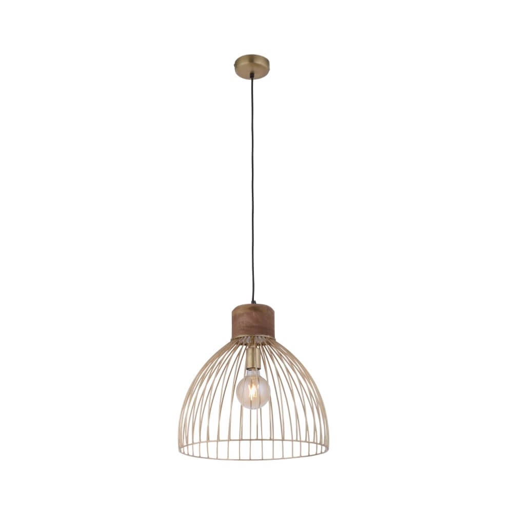 Hanglamp Alami bruin messing